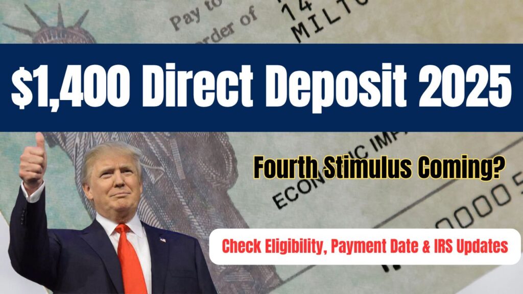 $1400 Direct Deposit 2025: Fourth Stimulus Coming? Check Eligibility, Payment Date, and IRS Updates 1 1400 Direct Deposit 2025