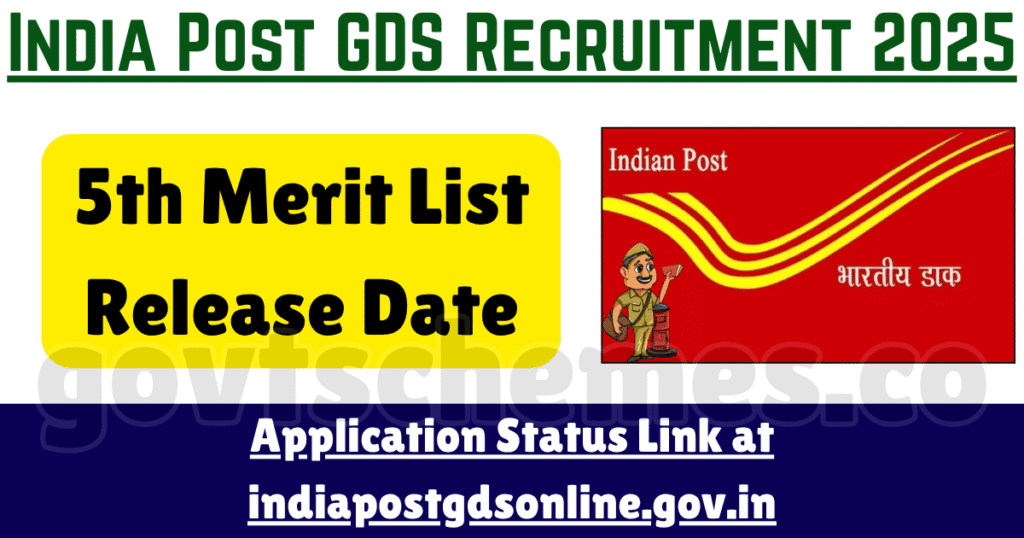 India Post GDS Recruitment 2025 - Check 5th Merit List Release Date, Application Status Link at indiapostgdsonline.gov.in 1 India Post GDS Recruitment 2025