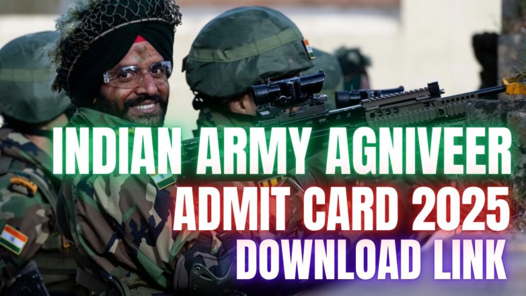 Indian Army Agniveer Admit Card 2025 Download (Out): नोट करें अग्निवीर भर्ती एग्जाम डेट्स, एडमिट कार्ड डाउनलोड लिंक 1 Indian Army Agniveer Admit Card 2025 Download