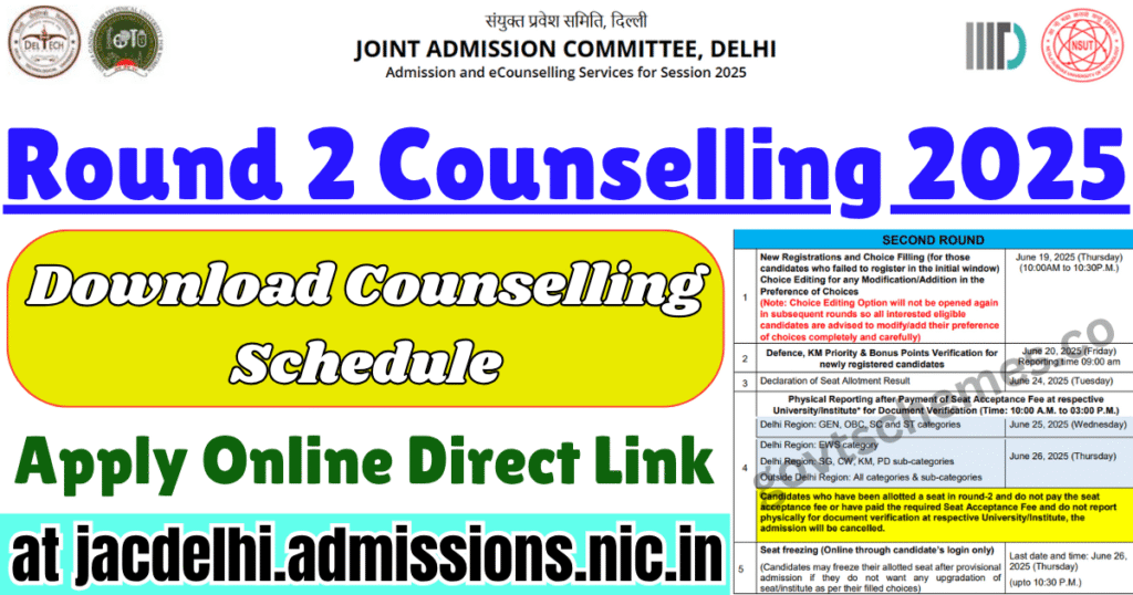 JAC Delhi Round 2 Counselling 2025 1