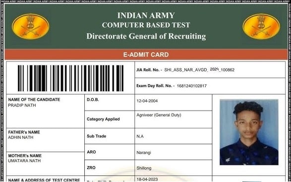 Indian Army Agniveer Admit Card 2025 Download (Out): नोट करें अग्निवीर भर्ती एग्जाम डेट्स, एडमिट कार्ड डाउनलोड लिंक 3 indian admit card min