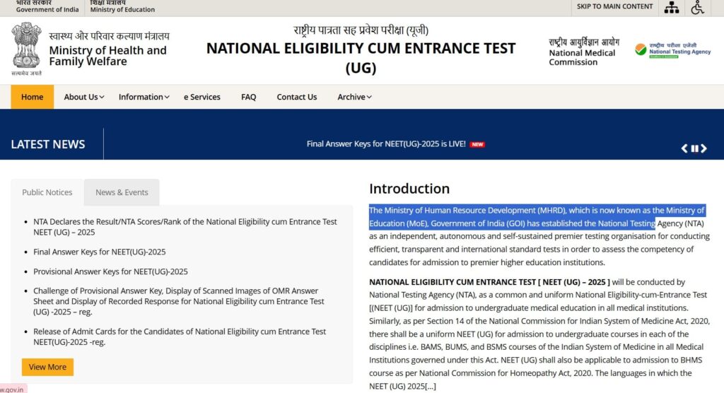 NEET UG Counselling 2025- Starting Soon, Check Eligibility, Registration, Dates & Fees 2 NEET UG 2025 Result
