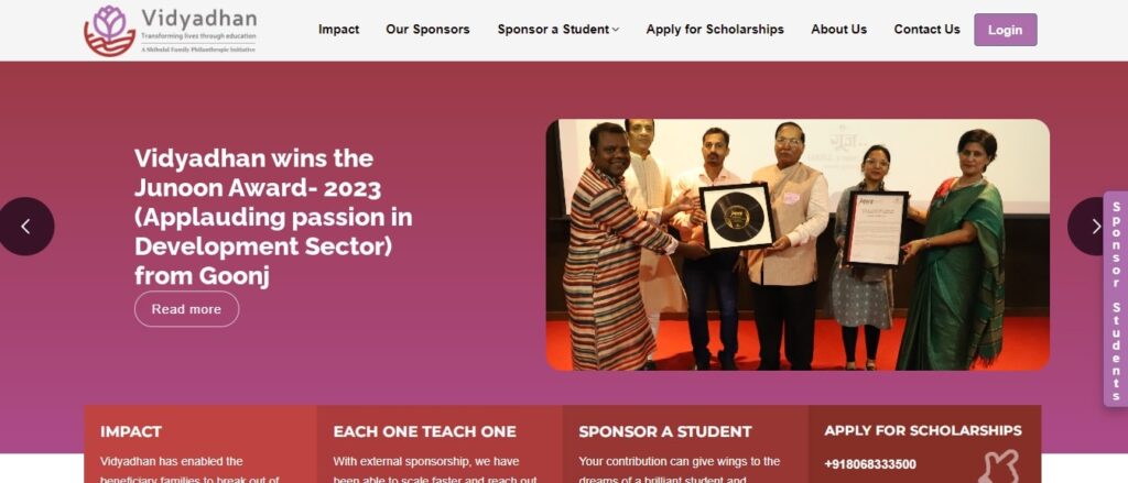 Vidyadhan Scholarship 2025: ₹10,000 for Class 10 Bihar Board Students | Apply by 20 July 2 vidyadhan home page min