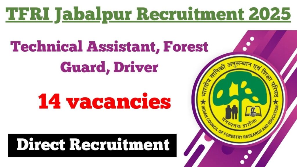 TFRI Jabalpur Recruitment 2025